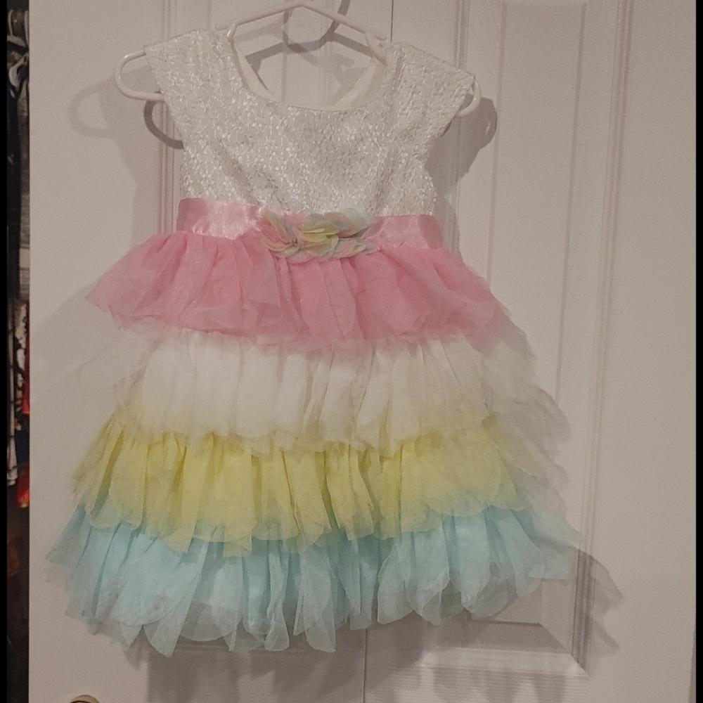 Fancy girls pastel dress 18m